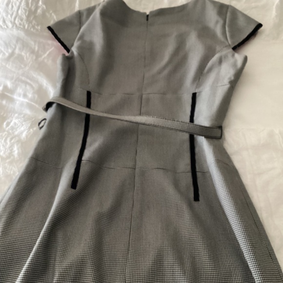 Anne Klein gingham check wool blend belted sheath size 10 dress - Picture 15 of 16